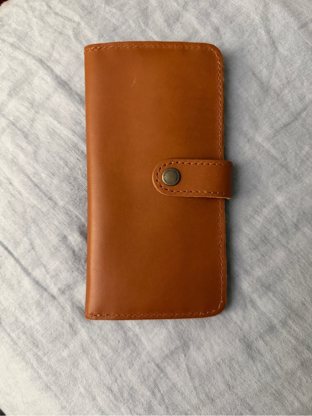 Men's Leather Wallet Phone Case - Tan